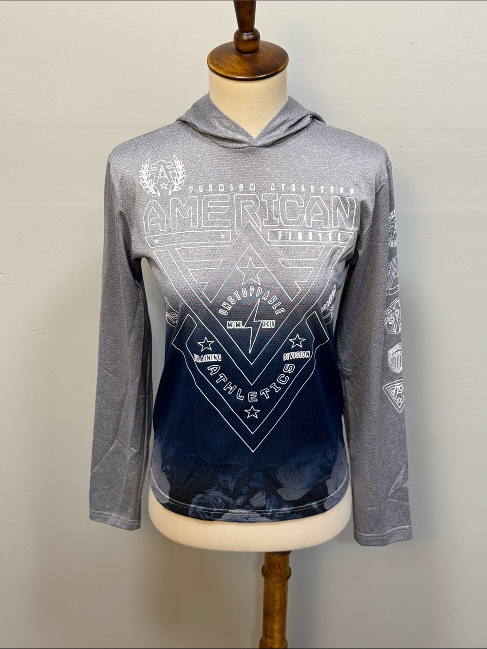NWT American Fighter Alaska long sleeve mesh hoodie women’s sz S
